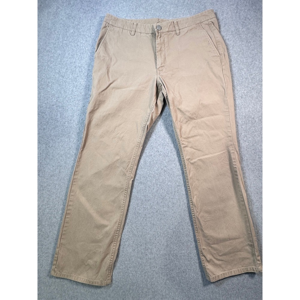 Bonobos Washed Chino Pants Mens 34x30 Tan Khaki Cotton Straight Leg Casual